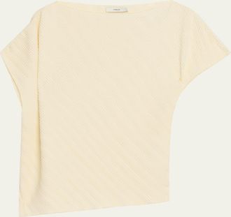 Vince Directional Pleated Top