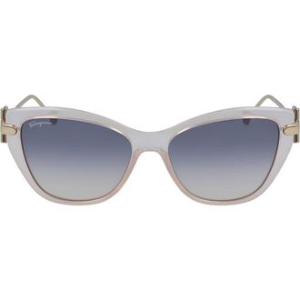 Ferragamo 55mm Cat Eye Sunglasses in Nude at Nordstrom Rack