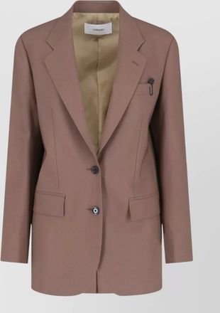 Lardini single breasted blazer notch lapel pockets