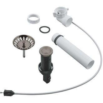 GROHE Sistemi di scarico - Sistema di scarico per lavello, Hard Graphite spazzolata 40986AL0 - Grohe