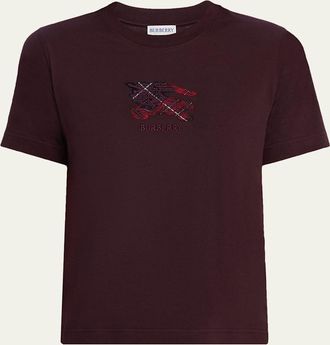 Burberry Frankie EKD Embroidered Short-Sleeve T-Shirt