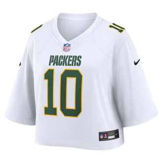 Nike Jordan Love Green Bay Packers Nike Womens NFL Cropped Tundra Game Jersey in White | WCJF10A7TF-RM6