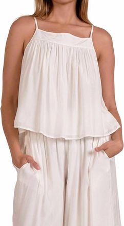 Elan Ophelia Flowy Tank In White