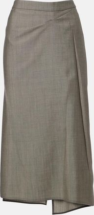 Victoria Beckham Draped wool and mohair midi skirt