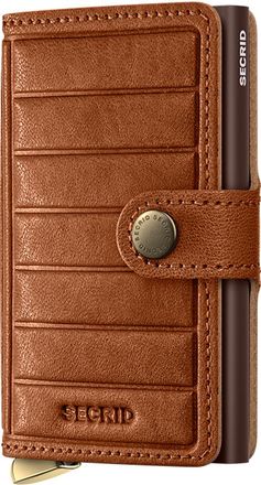 Secrid Premium Miniwallet+ Emboss Lines in Cognac at Nordstrom