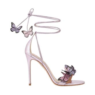 Aquazzura High Heel Sandals, female, Pink, Size: 8 1/2 US Papillon 105 Butterfly Stiletto Sandals