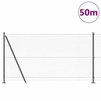 Berkfield Home Hexagon Fence Grey 1.2x50 m Steel