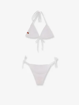 Missoni Womens Embroidered Bikini White Viscose Swimwear Sea Clothing