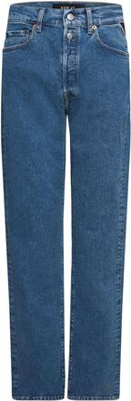 Replay Womens 9zero1 Straight-Fit Jeans in Blue Cotton - Size 30W/32L