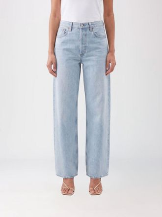 A Gold E Jeans Arc a gamba larga in denim con vita alta