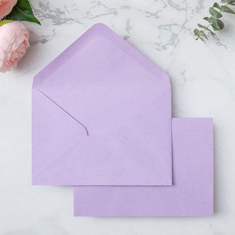 OEM 100 Sobres (13,5 X 18,5 Cm) Para Tarjetas De Boda, Tarjetas De Navidad, Invitaciones Acr&iacute;licas Y Fotos - Color Morado Lavanda