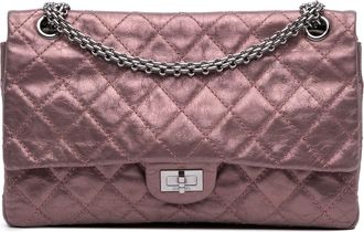 Chanel Pre-owned Womens Reissue 255 Flap Bag Quilted - Rose Gold Leather - One Size