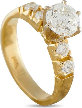 Luxury Bazaar 14K Yellow Gold 1.55ct Diamond Ring MF27-043026