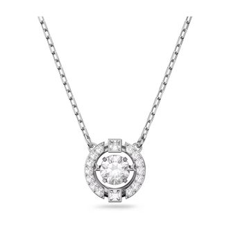 Swarovski Damesketting Ronde Slijping Wit UNA 5286137 - Dames - Kettingen - Grijs - ONE Size - Accessoires