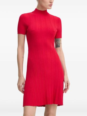 HUGO BOSS short-sleeve mini dress - women - Viscose/Polyamide - S - Red