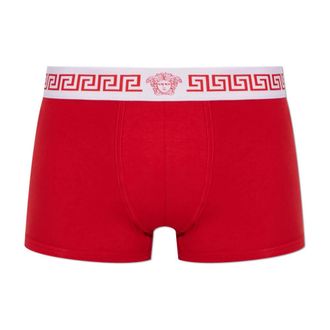 Versace Ondergoed, Heren, Rood, XL, Katoen, Katoenen Boxershorts Met Logo