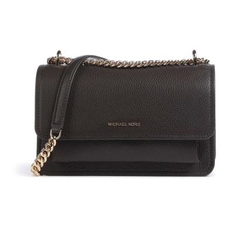 Michael Kors Claire Large Pebbled Leather Schoudertas - Dames - Tassen - Bruin - Maat: ONE Size Leer