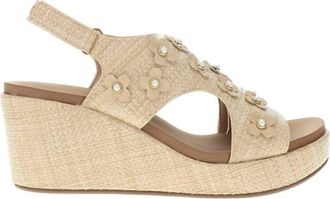 Corkys Footwear Womens Carley Wedge In Raffia Flower