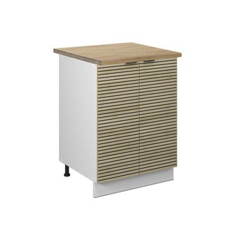 Vicco Mueble Bajo De Cocina Fame-line, Panel De Roble, 60 Cm, Et Roble