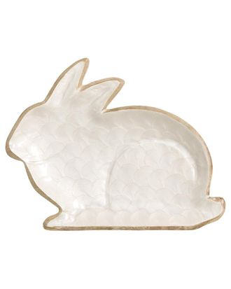 Two's Company Hand-Crafted Bunny Tray / Platter