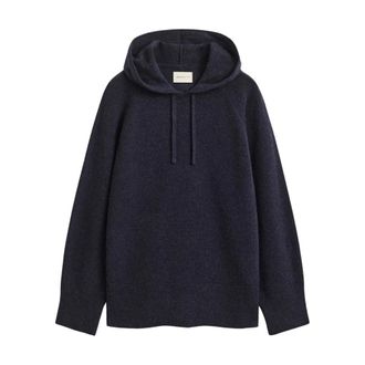 GANT Felpa con cappuccio in misto cashmere - - Sweatshirts & Hoodies - Donna - Blu - XS