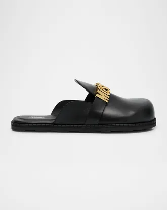 サンダル・ミュール MOSCHINO Women Sandals MA16254I0M ME0000 BLACK Moschino Logo sandals - Black - Women | MA16254I1MME0000