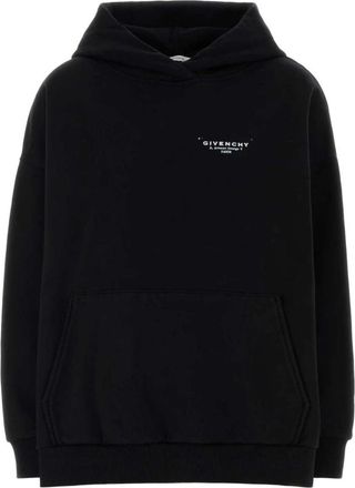 Givenchy Hoodie van katoen met logoprint - Dames - Hoodies - Zwart - S - Katoen - Hoodies & sweatvesten