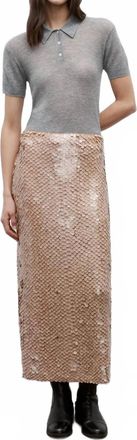 TWP Gwyneth Paillette Skirt In Nude