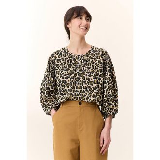 Leon & Harper Blouse met 3/4 pofmouwen CORSO LEO
