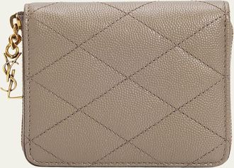 Saint Laurent Cassandre YSL Quilted Leather Wallet
