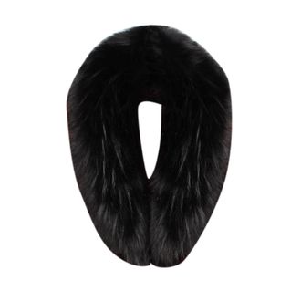 Generic Faux Fur Collar Trim Curved Hood Fake Fur Scarf Winter Wrap Shawl Neck Warmer for Coat Jacket Parka