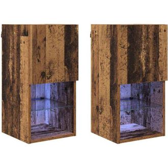vidaXL Wall-mounted TV Cabinets 2 pcs Old Wood 30.5 x 30 x 60 cm vidaXL