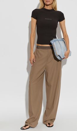 Alexander Wang Wide-leg Trousers, Womens, Brown