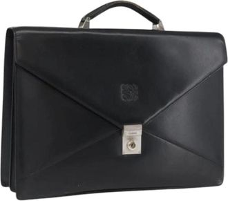 Loewe Pre-owned Business Bag - Dames - Vintage Handtas - Zwart - ONE Size - Leer - Vintage