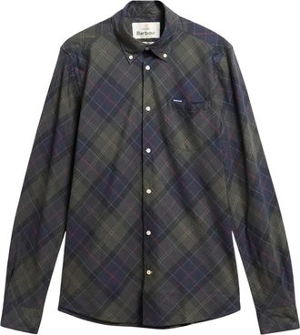 Barbour Lochton Tailored Tartan Long-Sleeved Shirt - Heren - Overhemden - Groen - Maat: 2XL Katoen