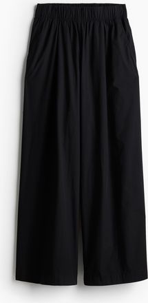 H&M Weite Baumwollhose - Schwarz
