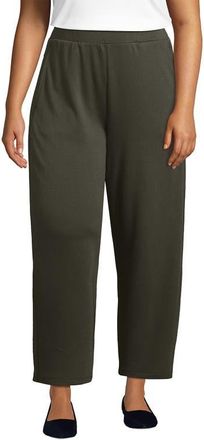 Lands End Plus Size Sport Knit High Rise Barrel Ankle Pants in Forest Moss at Nordstrom, Size 3 X