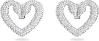 Swarovski Ear Clips Una Hart Wit - Dames - Oorbellen - Wit - ONE Size - Accessoires