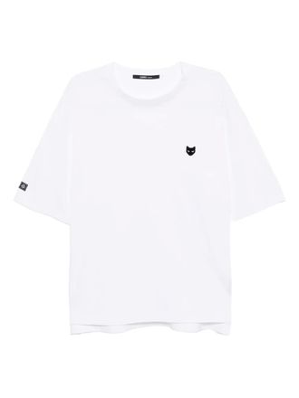 Songzio panther curve cut T-shirt - White