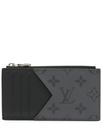 Louis Vuitton Monogram Eclipse Reverse Coin Card Holder (Authentic Pre-Loved)