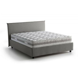 Talamo Italia Talamo Italia - Letto matrimoniale Ariadni, Letto contenitore con rivestimento in tessuto, 100% Made in Italy, Apertura frontale, con materasso Cm