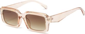 Generic Small Frame Outdoor Men Sunglasses Vacation Women Commuter Sports Sun Glasses(Orange)