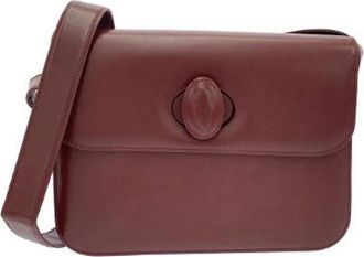 Cartier Pre-owned Cross Body Bags, female, Red, Size: ONE SIZE Pre-owned Must de Leather Shoulder Bag