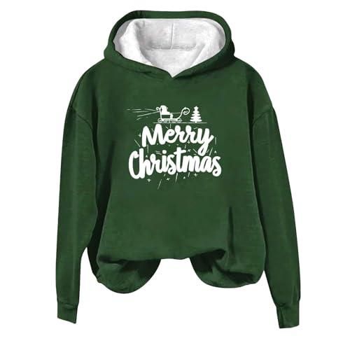 Generic Sweat Noël pour Femme À Capuche Pull Noel Drole Imprimé