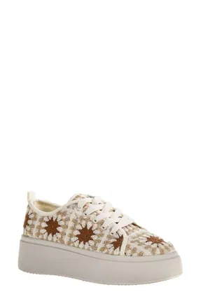 Dirty Laundry Rambling Crochet Platform Sneaker in Cream Multi at Nordstrom, Size 5