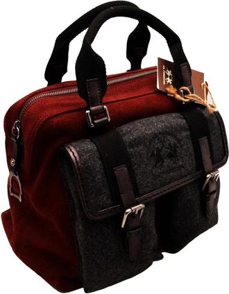 La Martina Tassen, Dames, Rood, ONE Size, Leer, Weekendtas