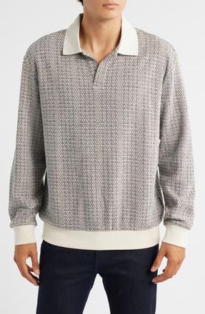 BOSS Sota Long Sleeve Polo Sweater in Open White at Nordstrom Rack, Size Xx-Large
