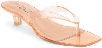 Matisse Footwear Margo Kitten Heel Flip Flop in Natural at Nordstrom, Size 10