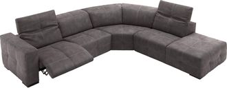 Egoitaliano Ecksofa »Sauvanne, Designsofa der Extraklasse, elegant und bequem« wahlweise mit elektrischer Relaxfunktion, Kopfteilverstellung