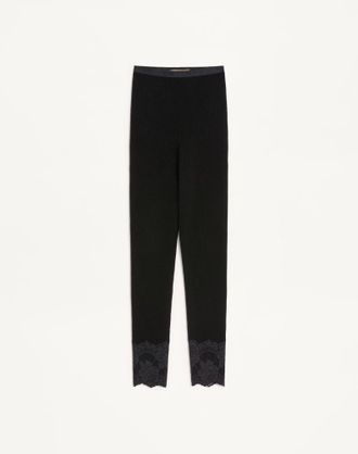 Valentino Leggins In Cashmere Donna NERO XL